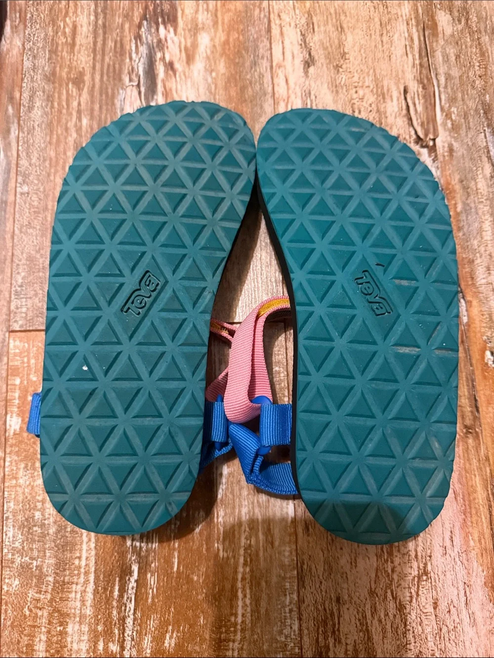 Teva Kids Multicolor Strap Sandals - Pink, Teal, Orange, Yellow, Blue